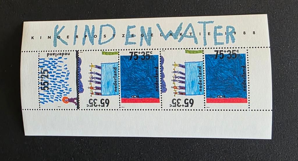 Nederland Kinderpostzegels 1988 - Kind en Water, Postzegels en Munten, Postzegels | Nederland, Ophalen of Verzenden, Na 1940, Postfris