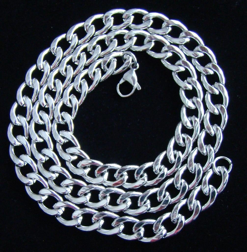 Ketting Titanium massief 60 CM ongedragen -NIEUW-, Sieraden, Tassen en Uiterlijk, Kettingen, Ophalen of Verzenden, Nieuw, Zilver