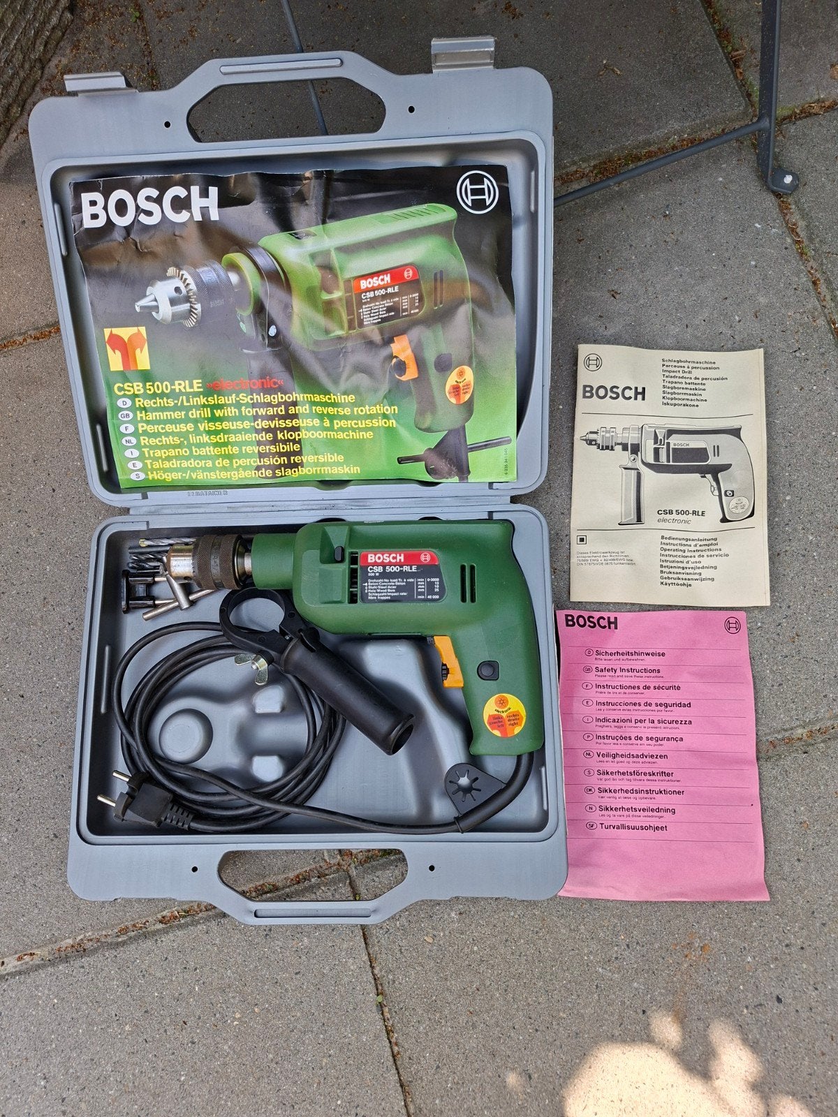 Bosch klopboormachine, Ophalen, Boormachine