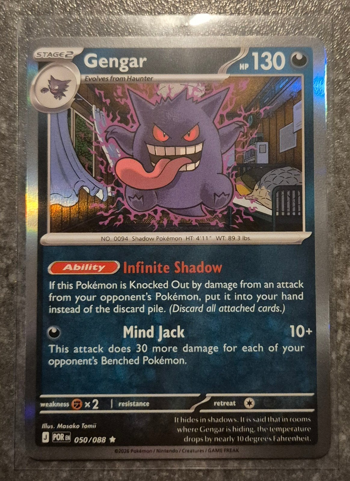 Gengar Pokémon Kaart - Holo Rare - Celebrations 050/088, Hobby en Vrije tijd, Verzamelkaartspellen | Pokémon, Nieuw, Losse kaart