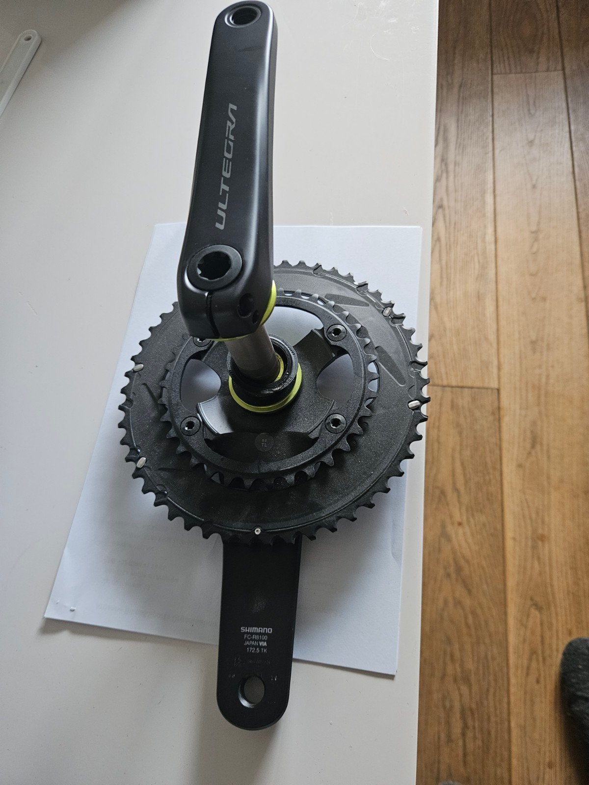 Shimano Ultegra Crankstel met 4iiii Vermogensmeter 50/34, Crankstel of Pedalen, Racefiets, Ophalen of Verzenden, Zo goed als nieuw