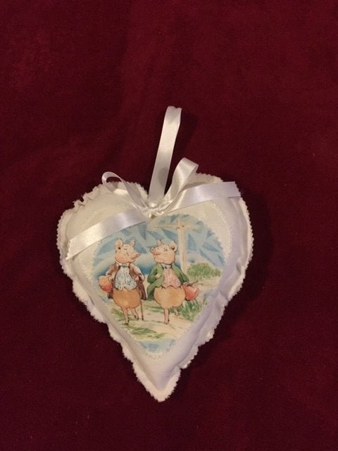 Beatrix Potter Pig Robinson Kussentje Hanger Hart, Nieuw, Ophalen of Verzenden, Nieuw, Dier