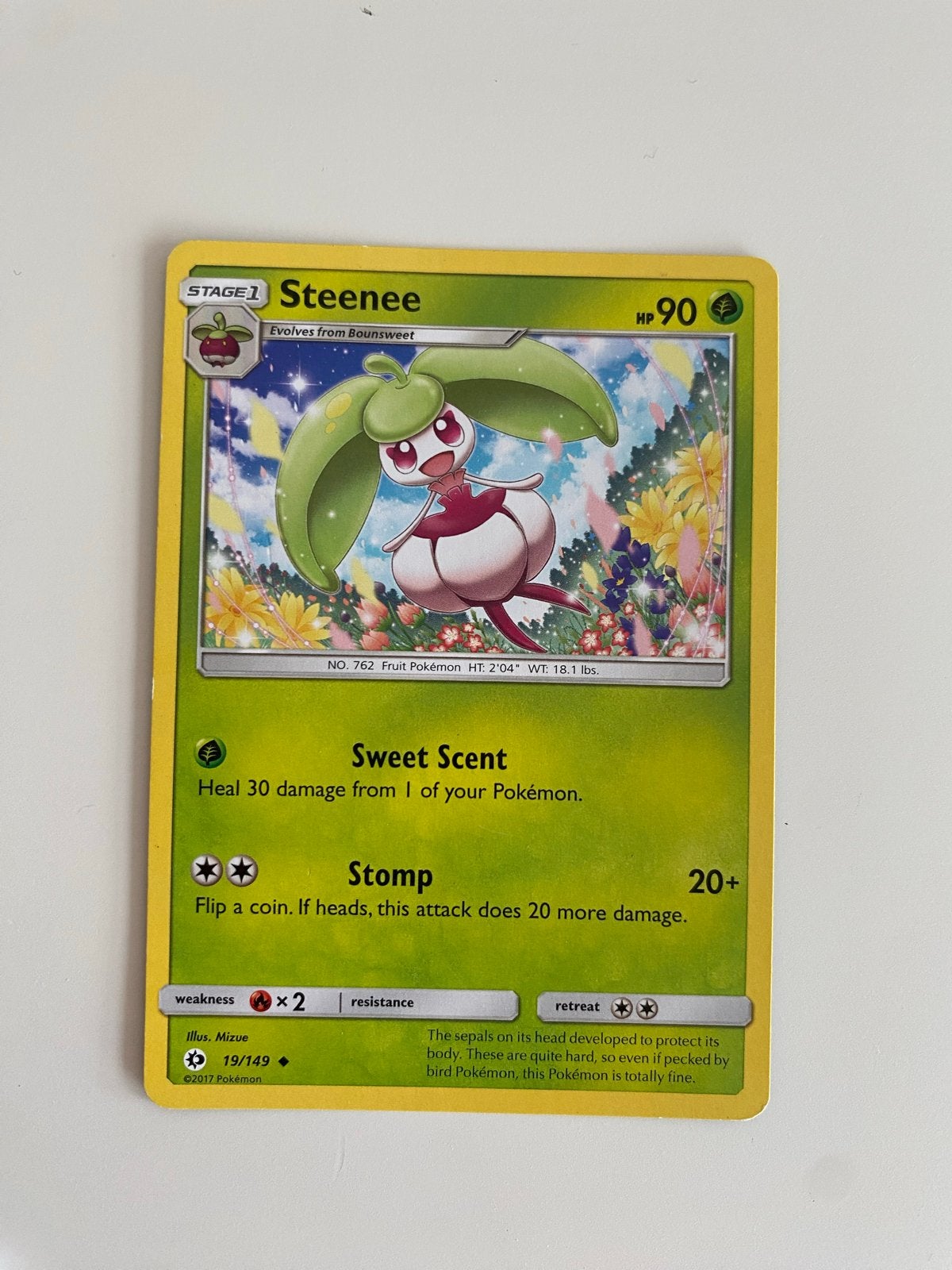 Pokémon Kaart Steenee 19/149 - Zon & Maan, Verzenden, Gebruikt, Losse kaart