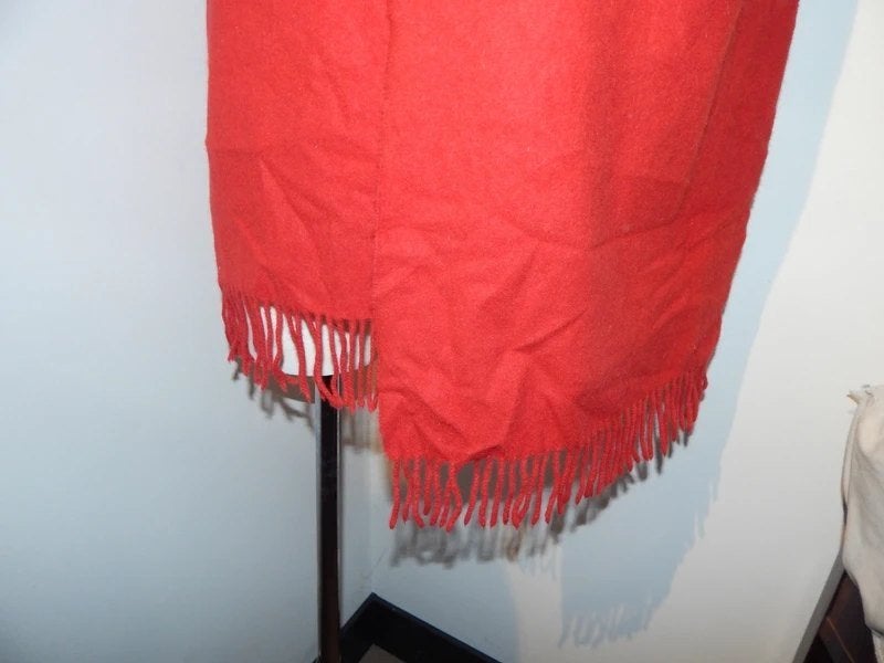 Dquared2 vuur rode shawl angora wol cashmere, Verzenden, Maat 46/48 (XL) of groter, Dsquared2, Sjaal