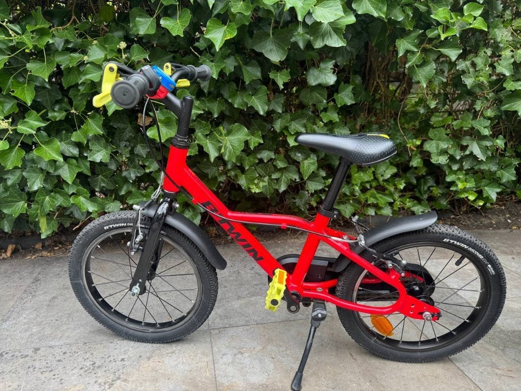 BTWIN Kinderfiets 500 16 inch 4-6 jaar, Ophalen, 16 tot 20 inch, Velgrem, Zo goed als nieuw