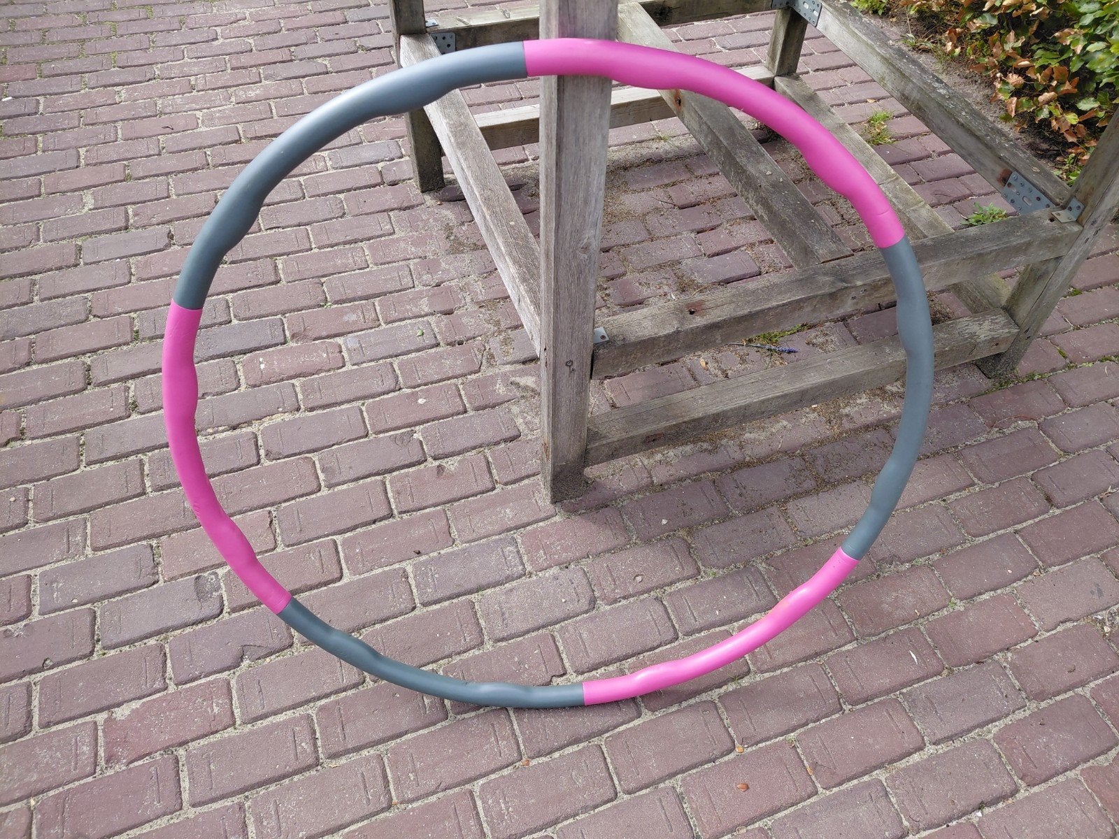 Fitness Hoelahoep - Roze/Grijs, Sport en Fitness, Hoelahoeps, Ophalen of Verzenden, Gebruikt, Fitness hoelahoep