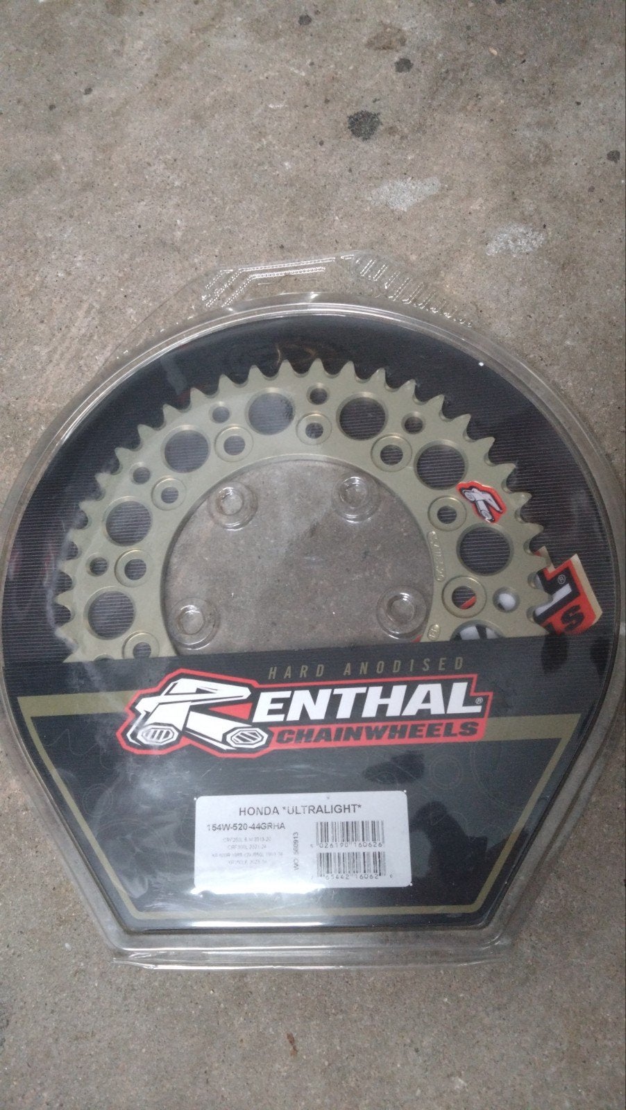 Renthal Ultralight Achtertandwiel - Zilver - 44T, Ophalen of Verzenden, Nieuw