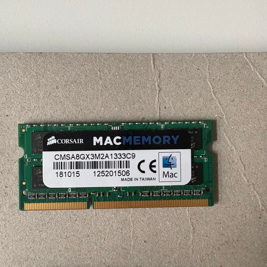 16GB 4 x Corsair MacMemory DDR3 1333MHz voor iMac, Computers en Software, RAM geheugen, Ophalen, Gebruikt, DDR3, Desktop