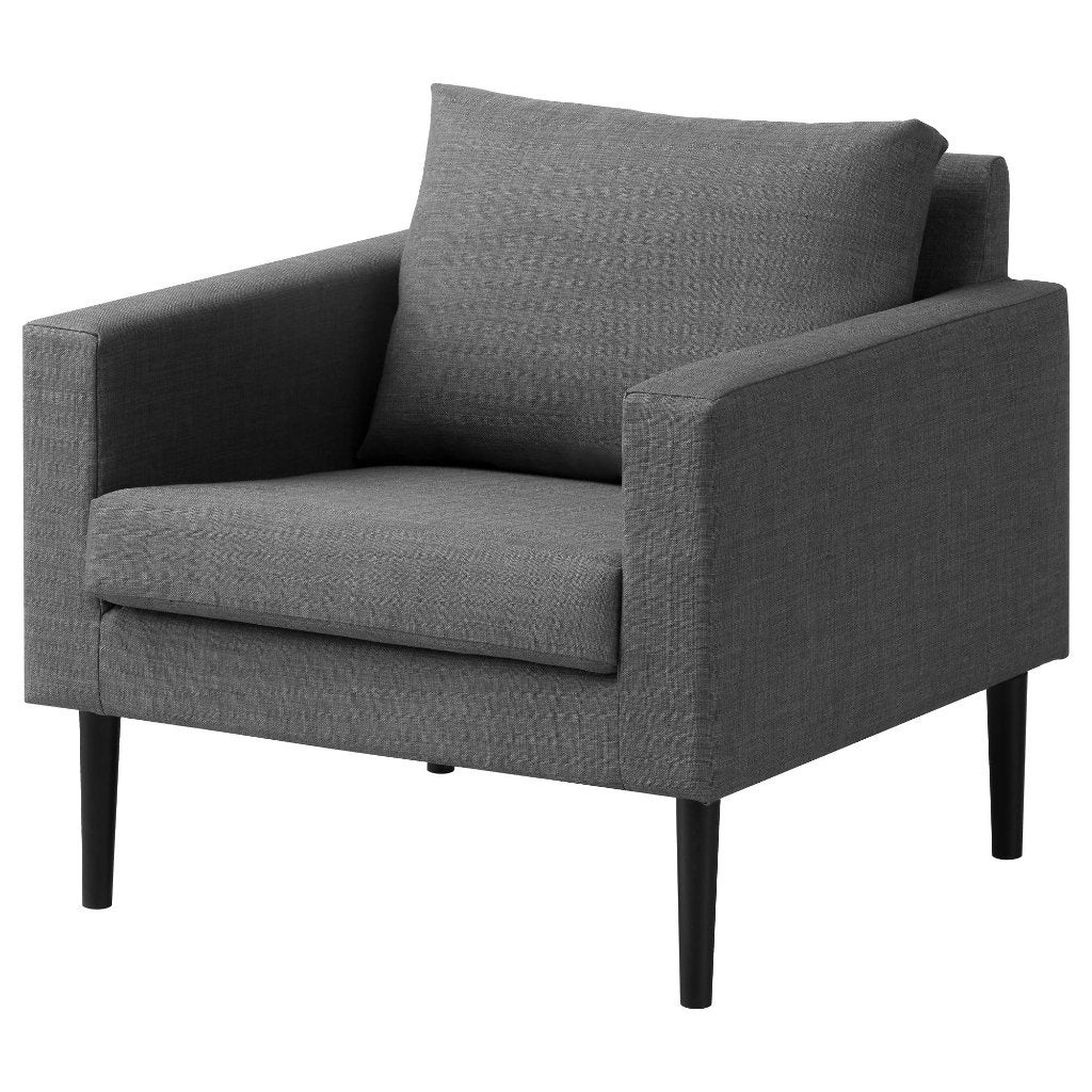 Moderne grijze IKEA FRIHETEN fauteuil, Overige materialen, 75 tot 100 cm, Ophalen of Verzenden, Zo goed als nieuw
