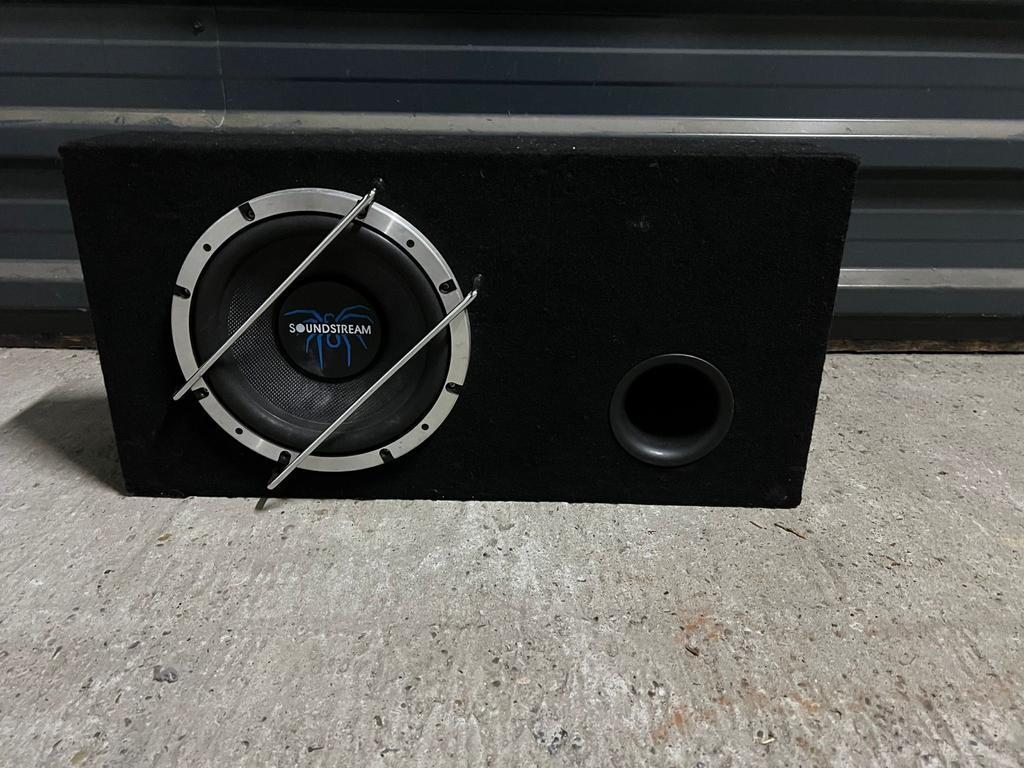 Subwoofer met versterker en kabels, Auto diversen, Autospeakers, Ophalen, Gebruikt