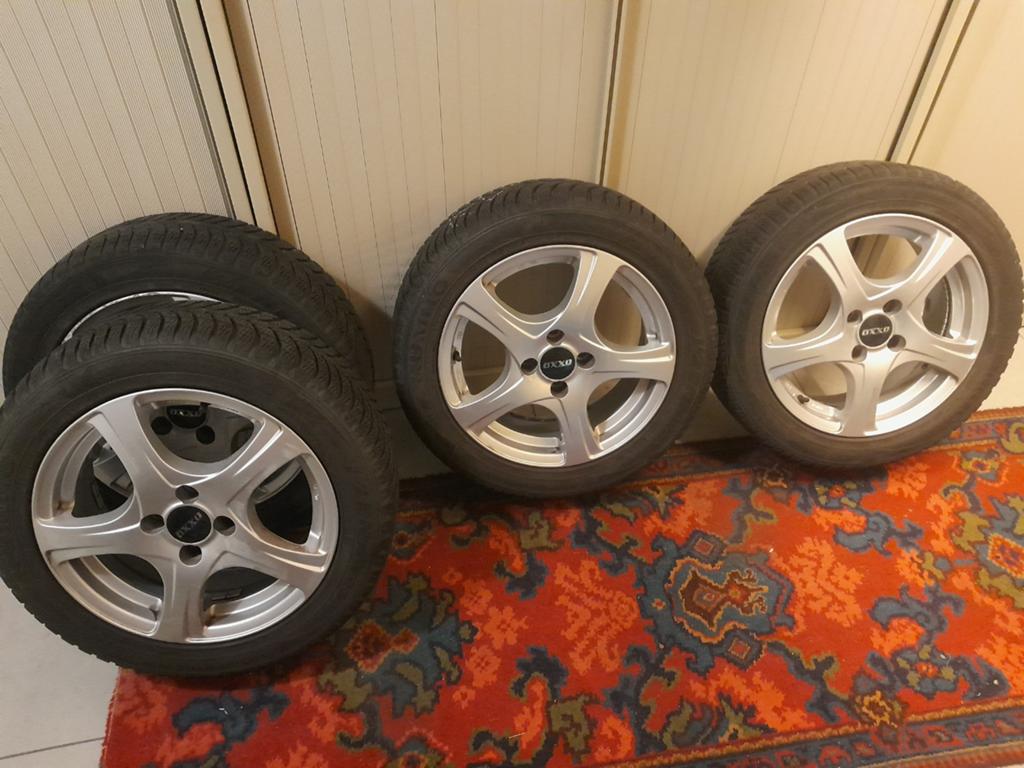Lichtmetalen velgen met winterbanden voor Fiat 500c/Ford Ka, Auto-onderdelen, Banden en Velgen, Ophalen, Gebruikt, 15 inch, Banden en Velgen
