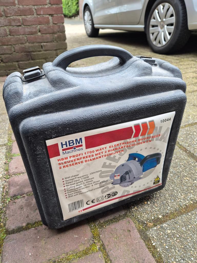 HBM 1700W Elektrische Muurfrees met 2 Diamantschijven, Ophalen, Gebruikt