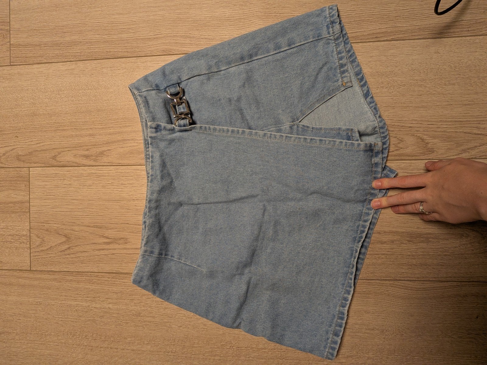 Cider denim skort met gesp - Maat M, Maat 38/40 (M), Blauw, Ophalen of Verzenden, Zo goed als nieuw