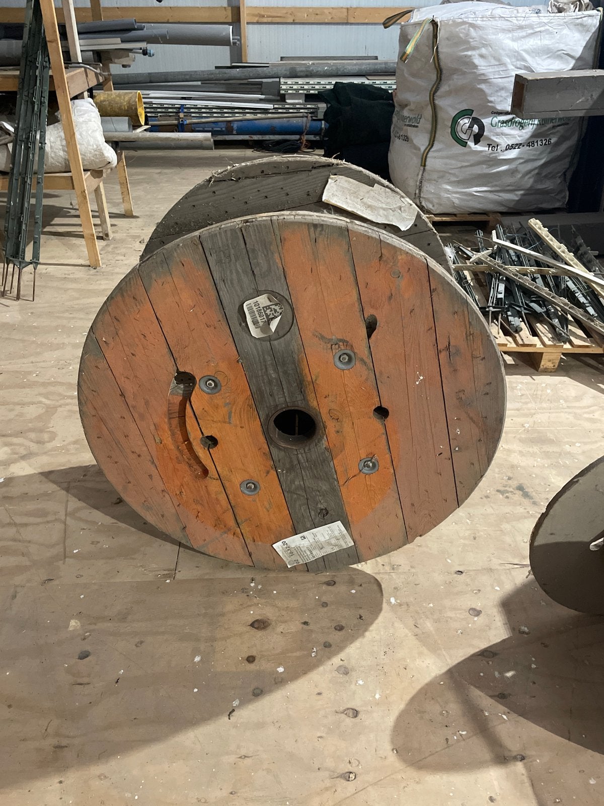 Grote houten kabelhaspel - Ideaal voor decoratie of tafel, Ophalen, Gebruikt, Overige typen, 50 mm of meer