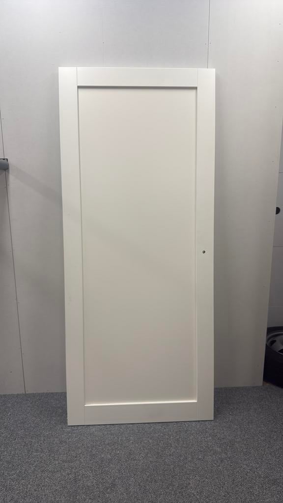 Mp 305 witte opdekdeur 211,5/88cm linksdraaiend, Ophalen, Zo goed als nieuw, Binnendeur, 200 tot 215 cm