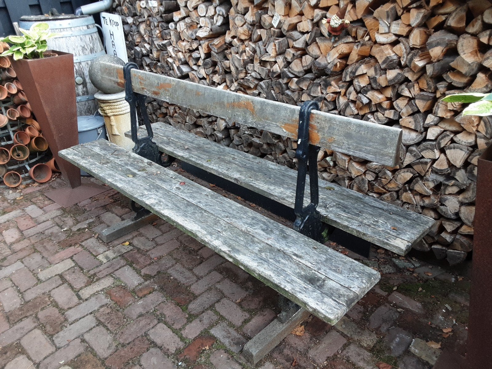 stationsbank gietijzeren, Antiek en Kunst, Ophalen