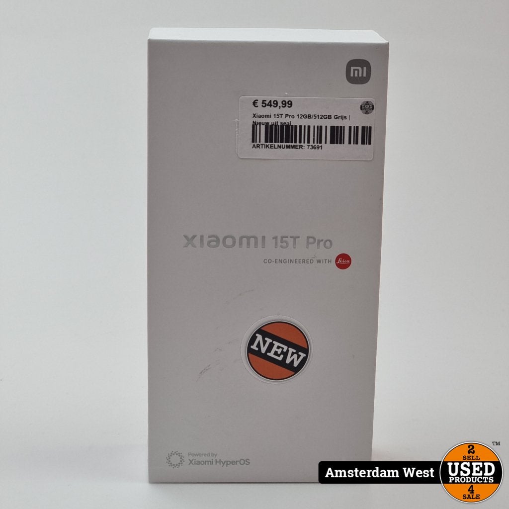 Xiaomi 15T Pro 12GB/512GB Grijs | Nieuw uit seal, Xiaomi, Gebruikt, Support@xiaomi.com, Xiaomi Campus
No. 33, Xierqi Middle Road
Haidian District, Beijing
China