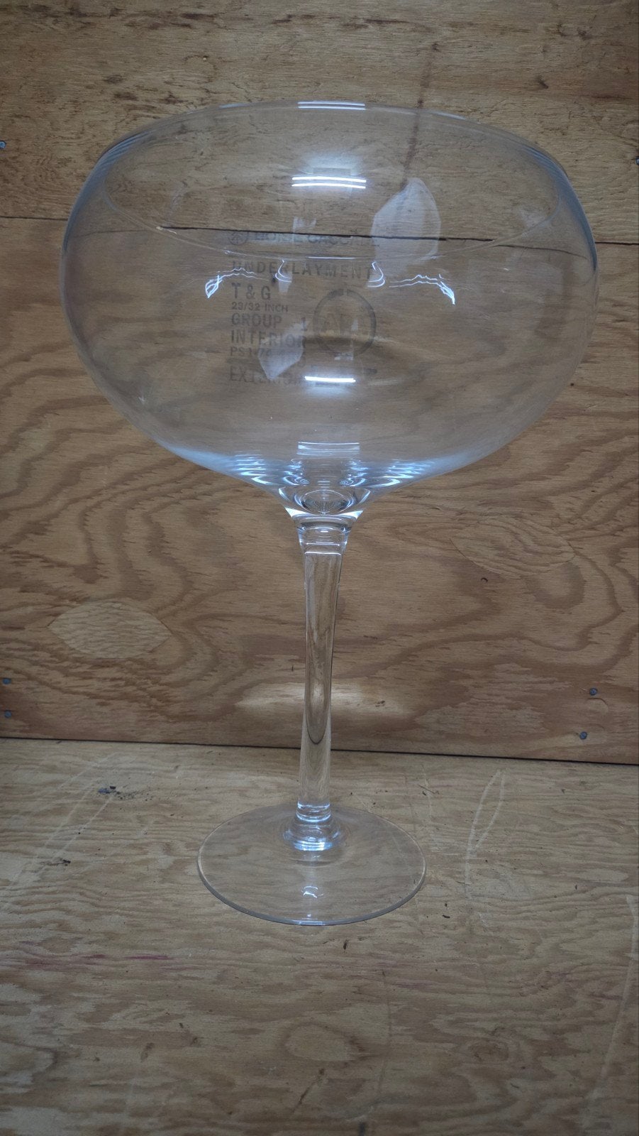 Grote Glazen Bole Schaal Vaas op Hoge Voet - 40cm Hoog, Ophalen of Verzenden