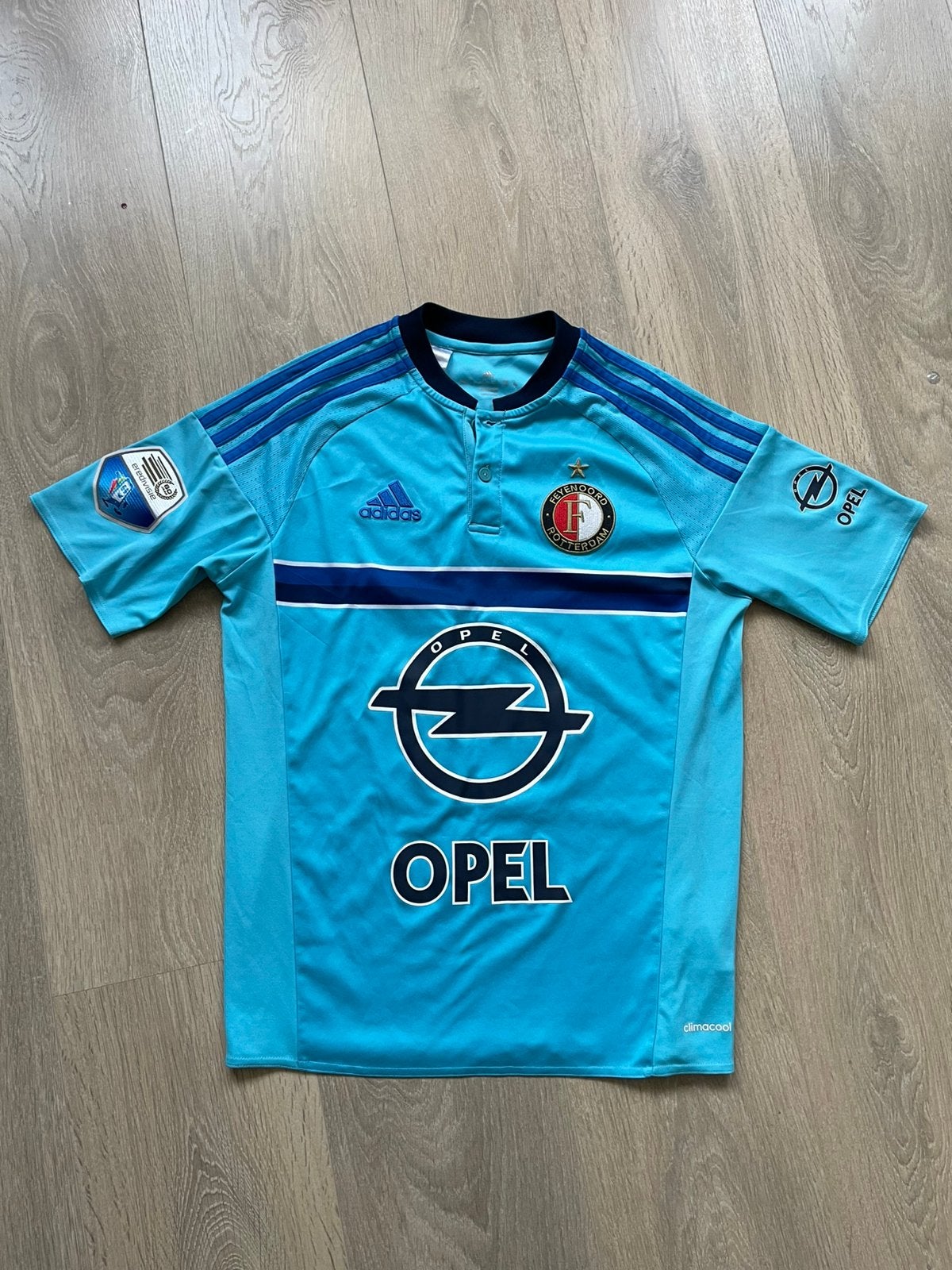 Feyenoord shirt+eredivisie embleem+naam, Adidas IZGS mt 164, Maat XS of kleiner, Ophalen of Verzenden, Gebruikt, Shirt