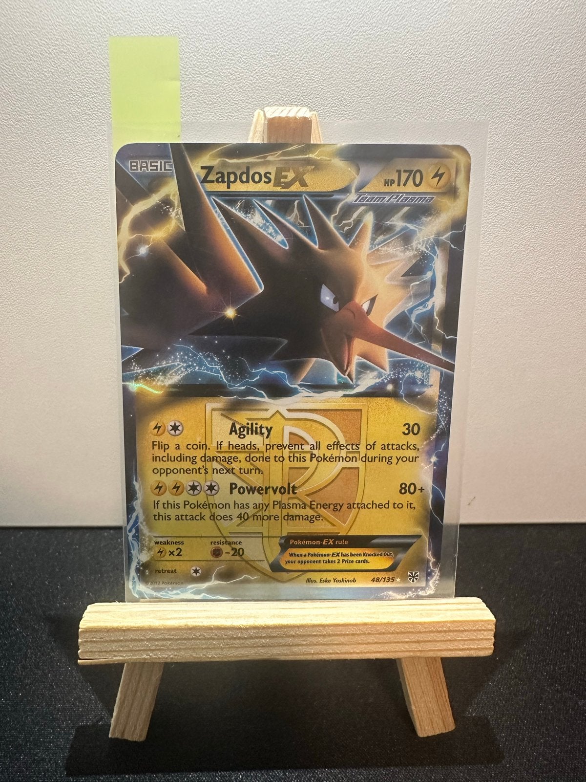 Zapdos EX Team Plasma 48/135), Ophalen of Verzenden, Zo goed als nieuw, Losse kaart, Foil