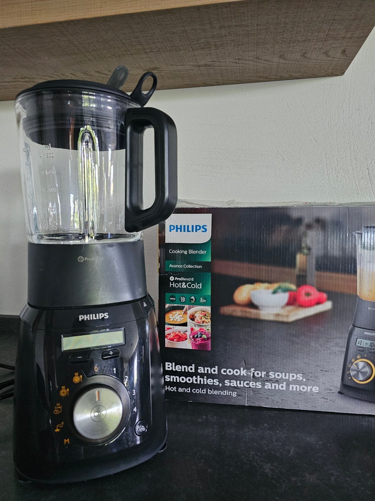 Philips ProBlend 6 Hot & Cold Blender - Soepmaker 1100W, Witgoed en Apparatuur, Blenders, Ophalen of Verzenden, Zo goed als nieuw
