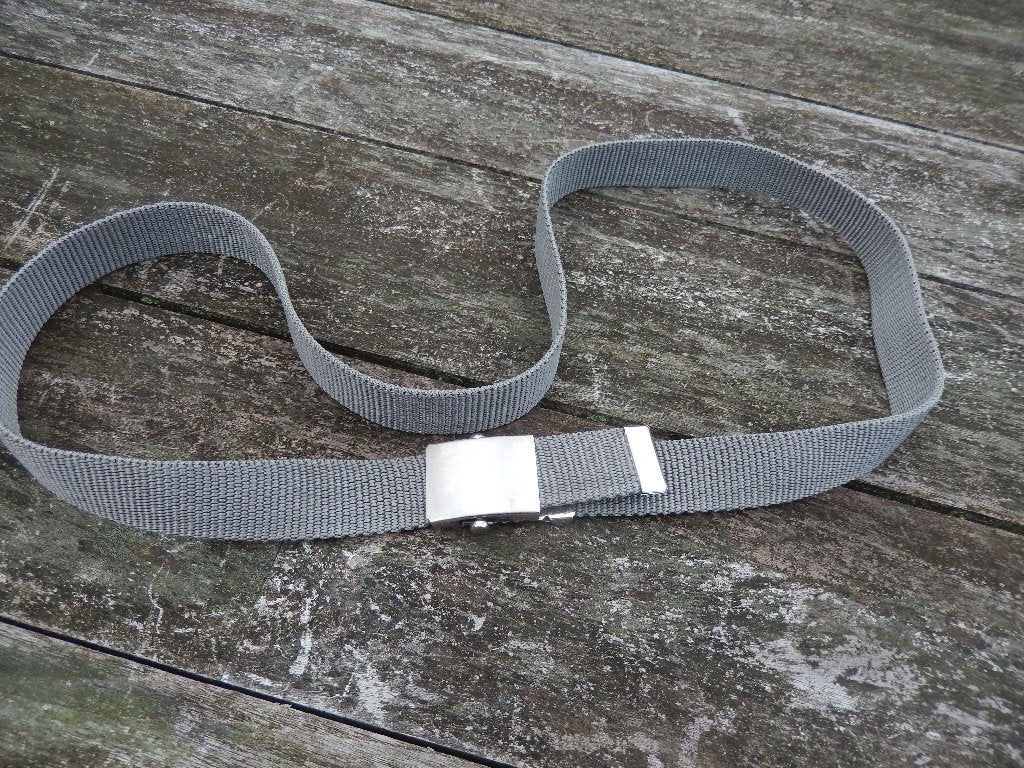 Clip belt unisex Riem grijs - web belt, Minder dan 3 cm, Overige kleuren, 100 cm of meer, Heupriem