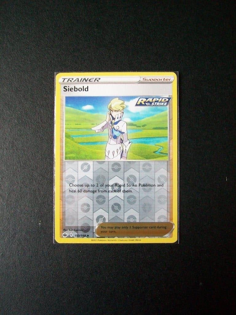 2538: Nieuwe Pokemon Kaart holofoil Trainer SIEBOLD, Verzenden, Nieuw, Losse kaart, Foil