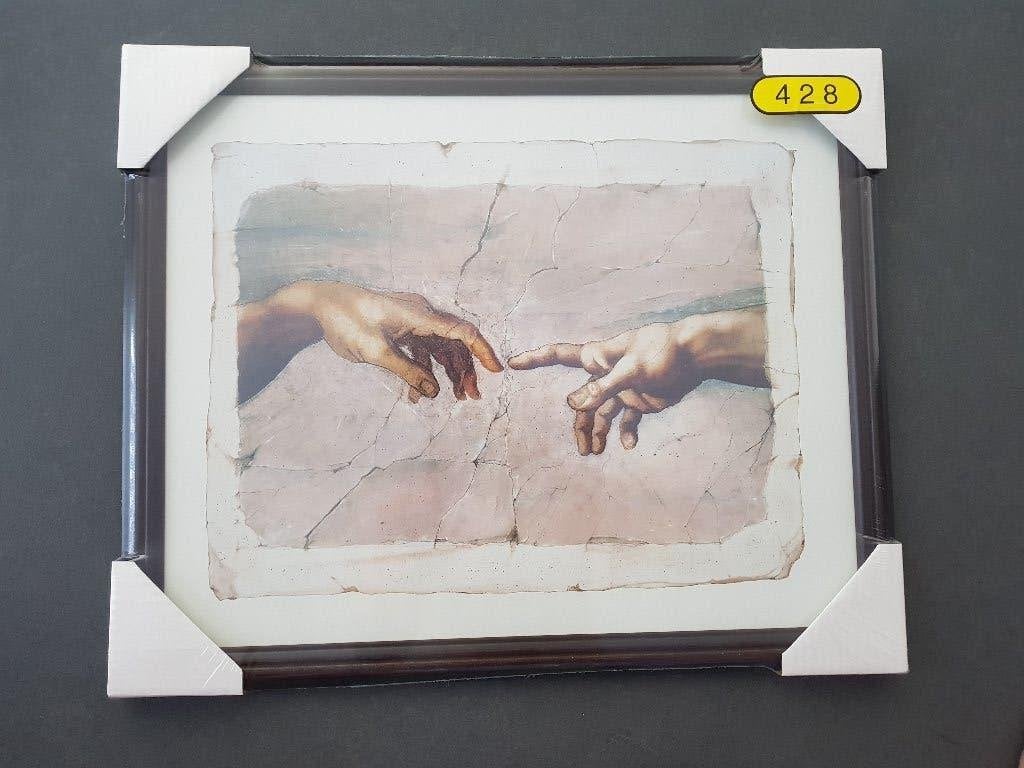 MOET WEG! Schilderij in lijst handen nieuw, Ophalen, Nieuw, Schilderij, 5 – 50