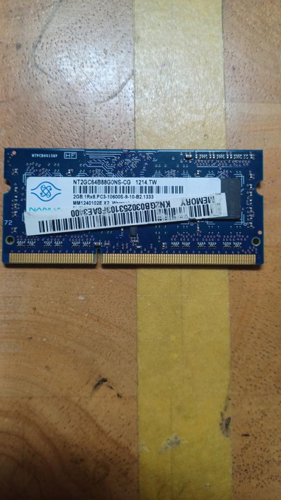 2GB DDR3 Ram geheugen, Gebruikt, DDR3, Ophalen of Verzenden, 2 GB