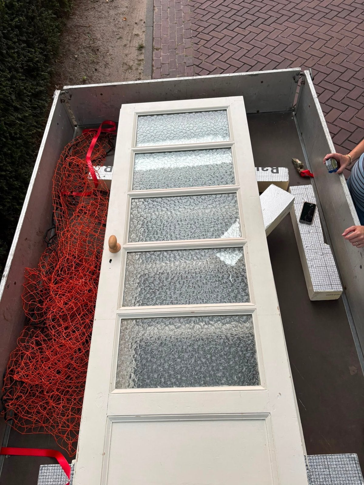 Ensuite deuren met glas - Set van 2 jaren 30, Ophalen, Gebruikt, 80 tot 100 cm, Binnendeur