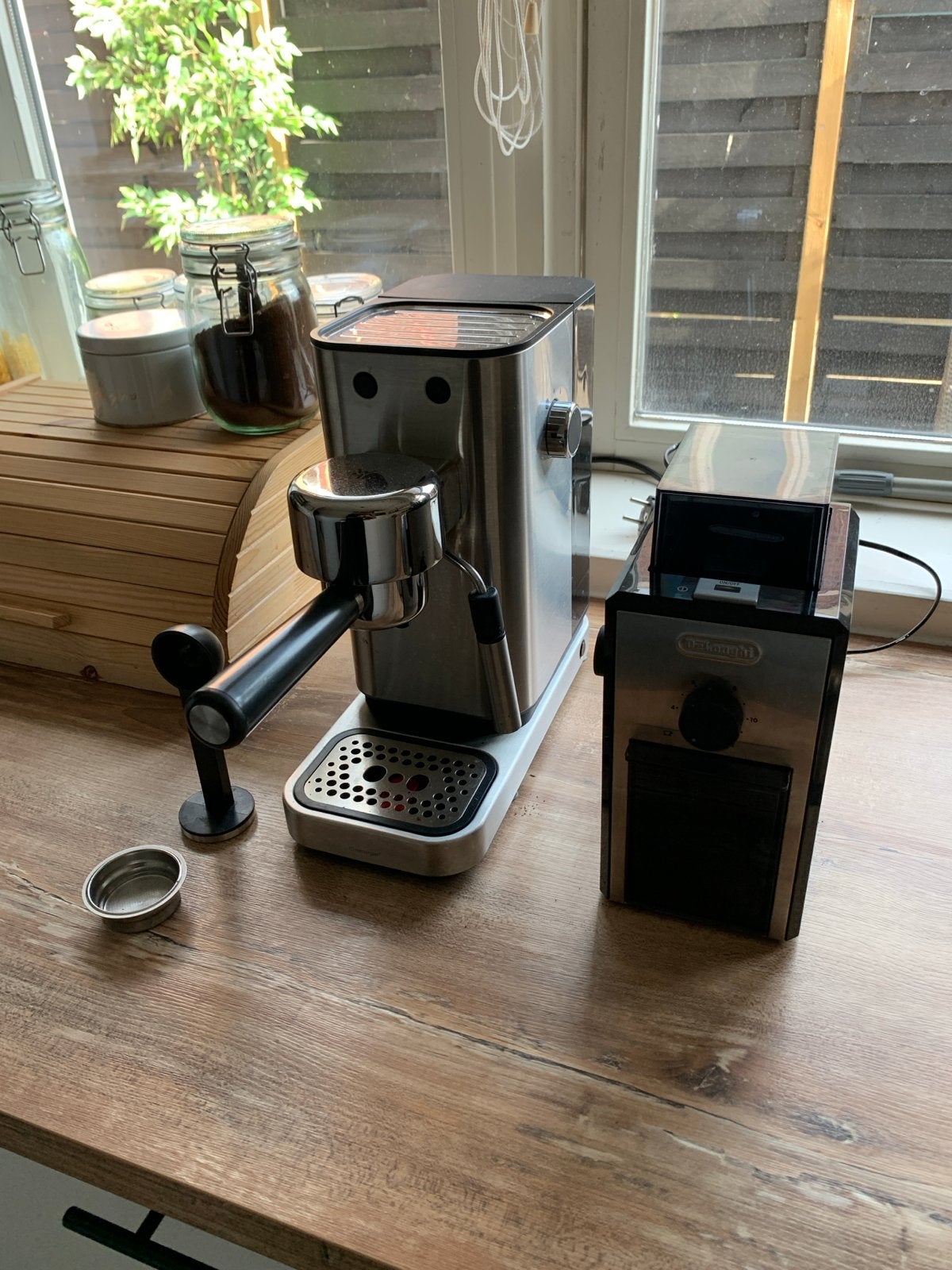 WMF Lumero Espressomachine met Delonghi Koffiebonenmaler, Ophalen, Afneembaar waterreservoir, Espresso apparaat, Koffiebonen