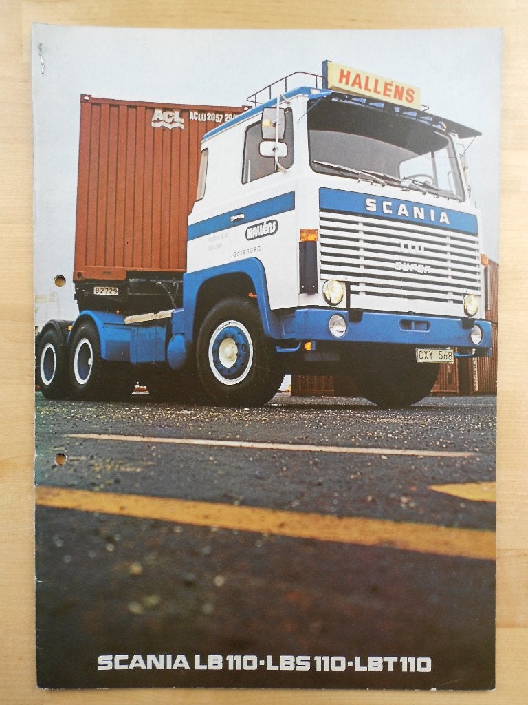 Scania 110 Brochure 1974 – LB110 LBS110 LBT110 Front, Gelezen, Ophalen of Verzenden, Overige merken, Scania