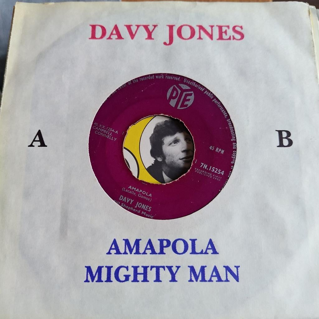 Davy Jones - Amapola / Mighty Man (Single, 1966), Gebruikt, Originele persing, 7 inch, Single