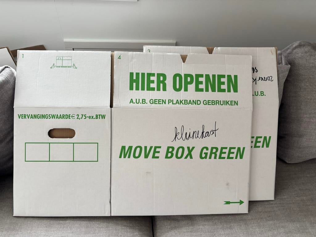 30 Stevige Verhuisdozen, Doe-het-zelf en Verbouw, Kratten en Dozen, Ophalen, 40 tot 60 cm, Opvouwbaar, 50 tot 75 cm