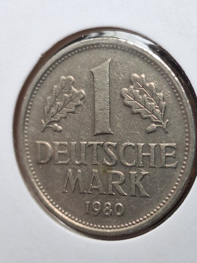 DUITSLAND 1 mark 1980 D (#45), Ophalen of Verzenden, Duitsland, Losse munt
