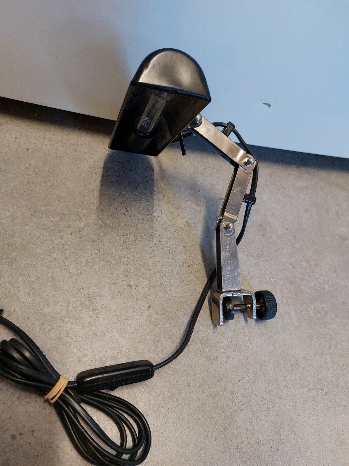 Vintage retro klemspot tekentafellamp wandlamp, Ophalen of Verzenden, Gebruikt, Metaal