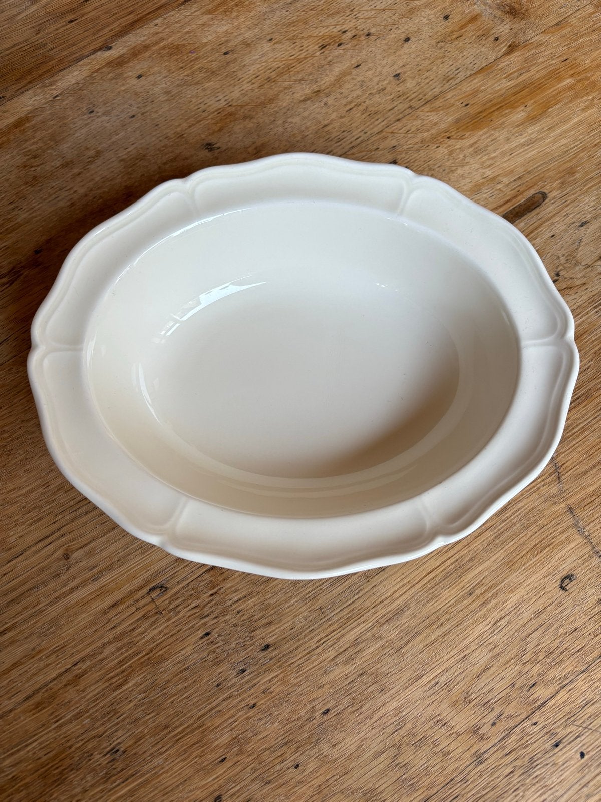 Wedgwood Queen's Ware Queen's Plain Ovale Schaal, Ophalen, Gebruikt, Klassiek, Schaal of Schalen