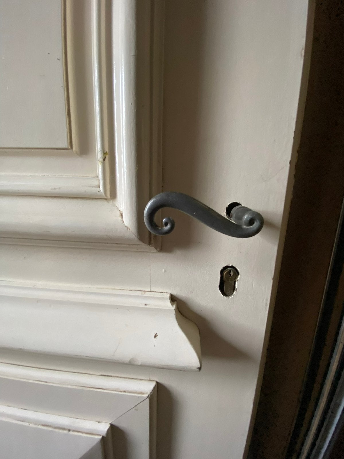 * Twee massieve houten dubbele (buiten)deuren *, Doe-het-zelf en Verbouw, Ophalen, Gebruikt, Buitendeur, 200 tot 215 cm