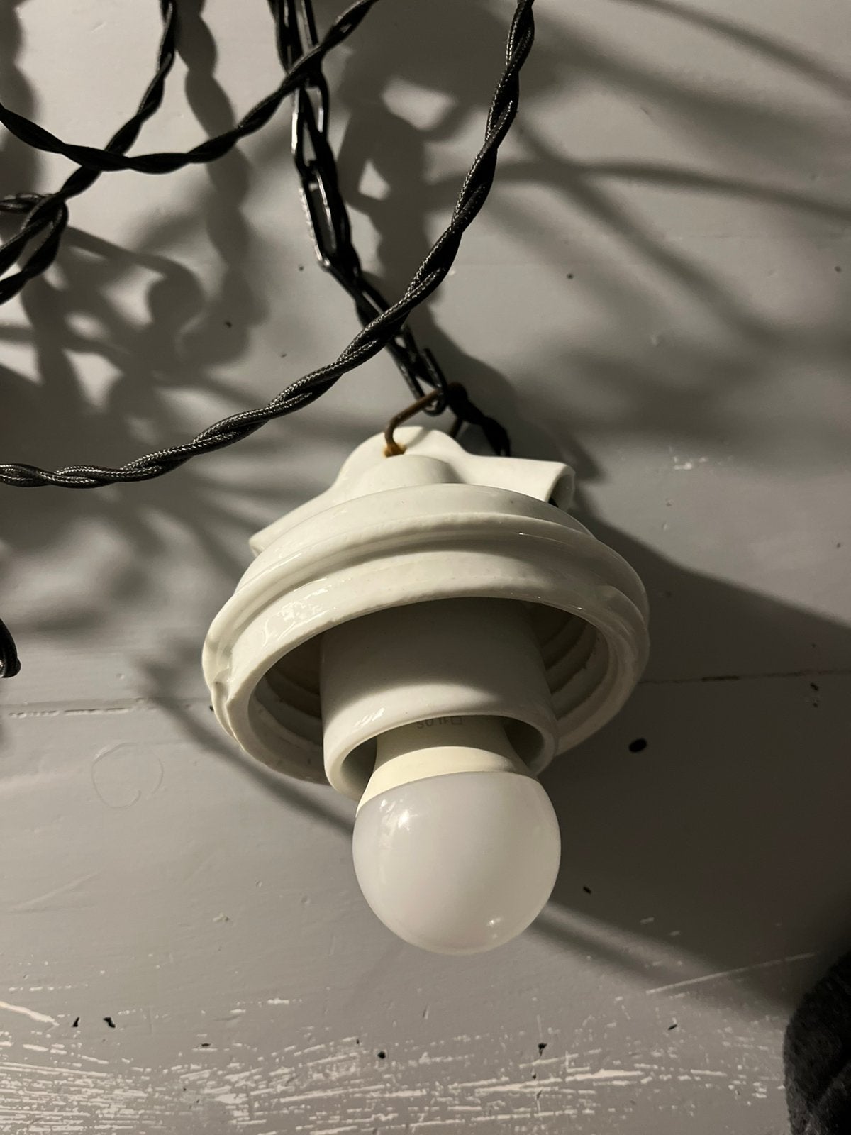 Oude porseleinen lamp, Overige materialen, Gebruikt, Bijzonder mooi, Verzenden