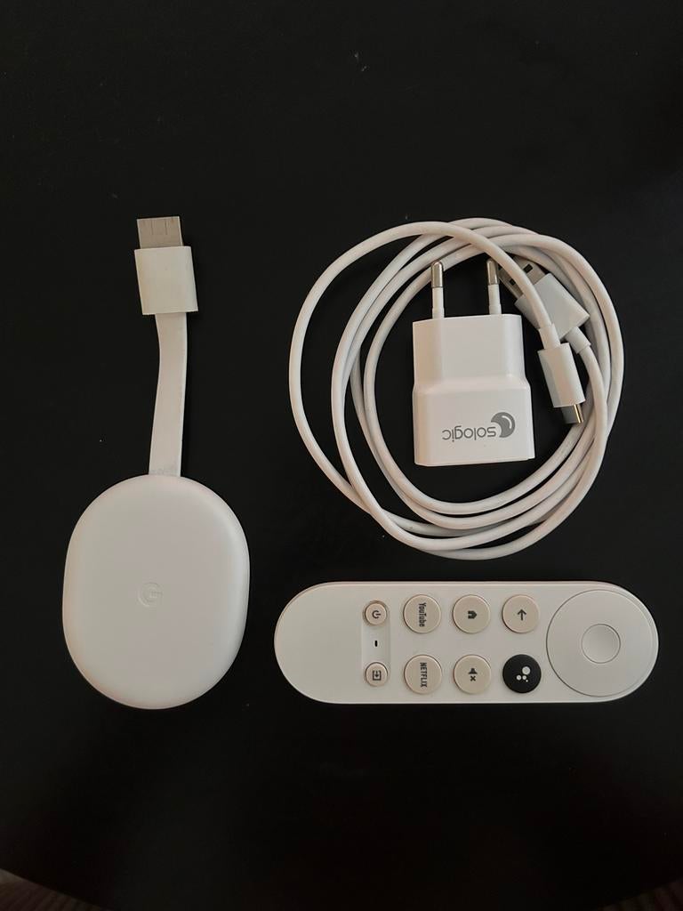 Google Chromecast met Google TV (HD) - Wit, Audio, Tv en Foto, Mediaspelers, Ophalen of Verzenden, Zo goed als nieuw, HDMI, Zonder harde schijf