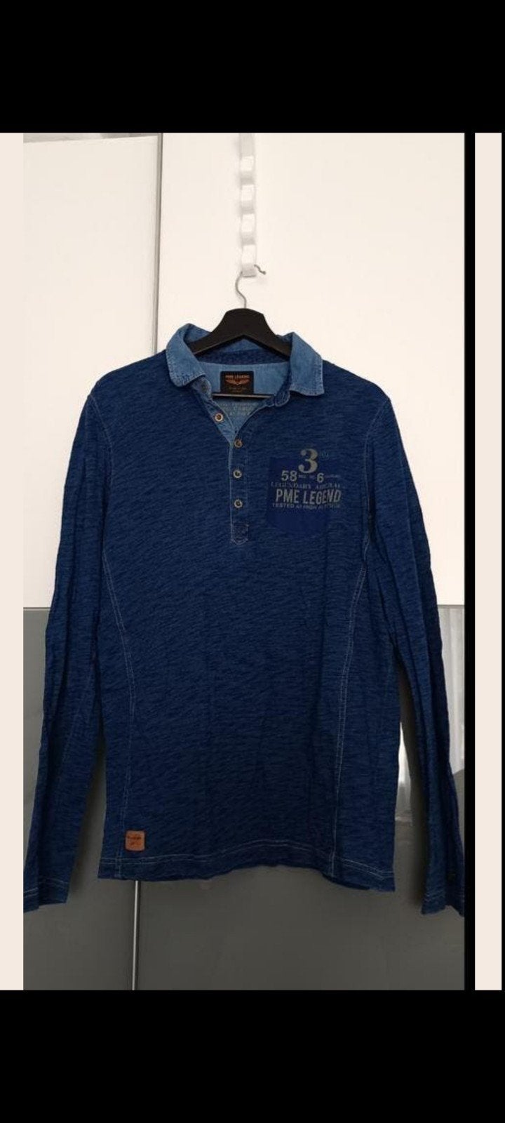 PME Legend Longsleeve Polo Maat M, Kleding | Heren, T-shirts, Ophalen of Verzenden, Zo goed als nieuw, PME Legend, Maat 48/50 (M)