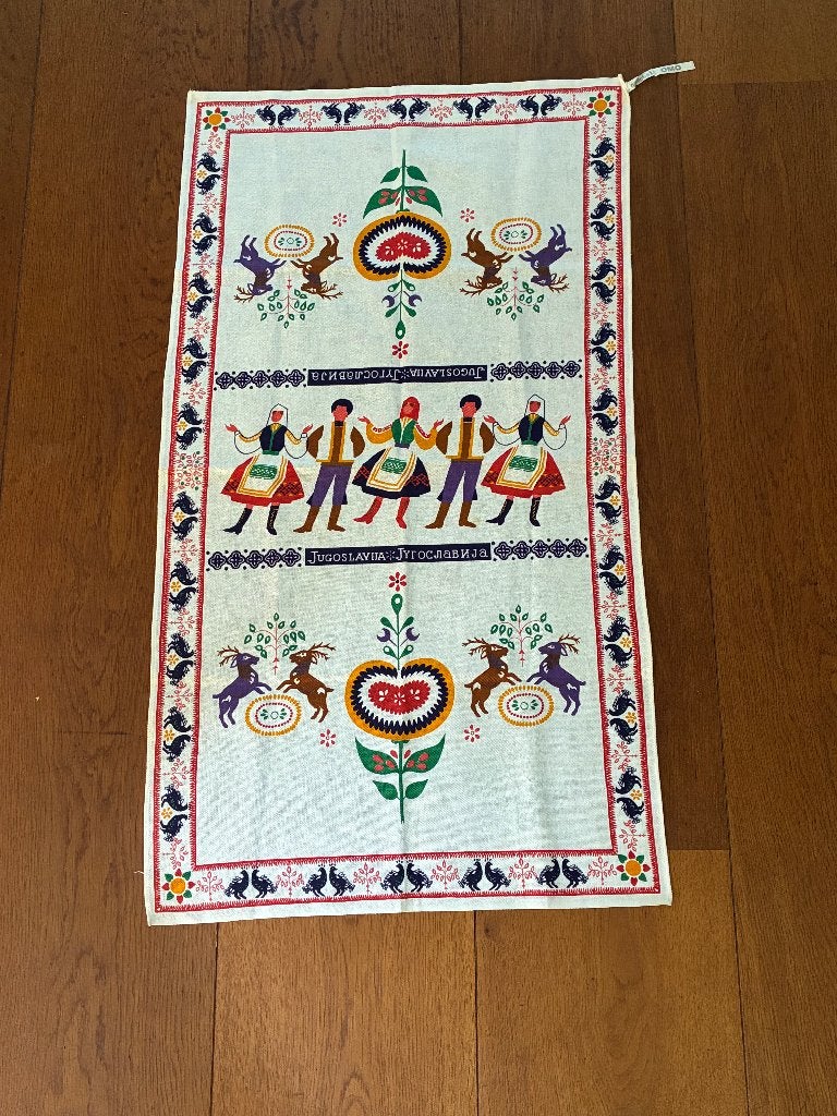 Joegoslavische tafelloper, Ophalen, Geweven, 90 cm, Zo goed als nieuw