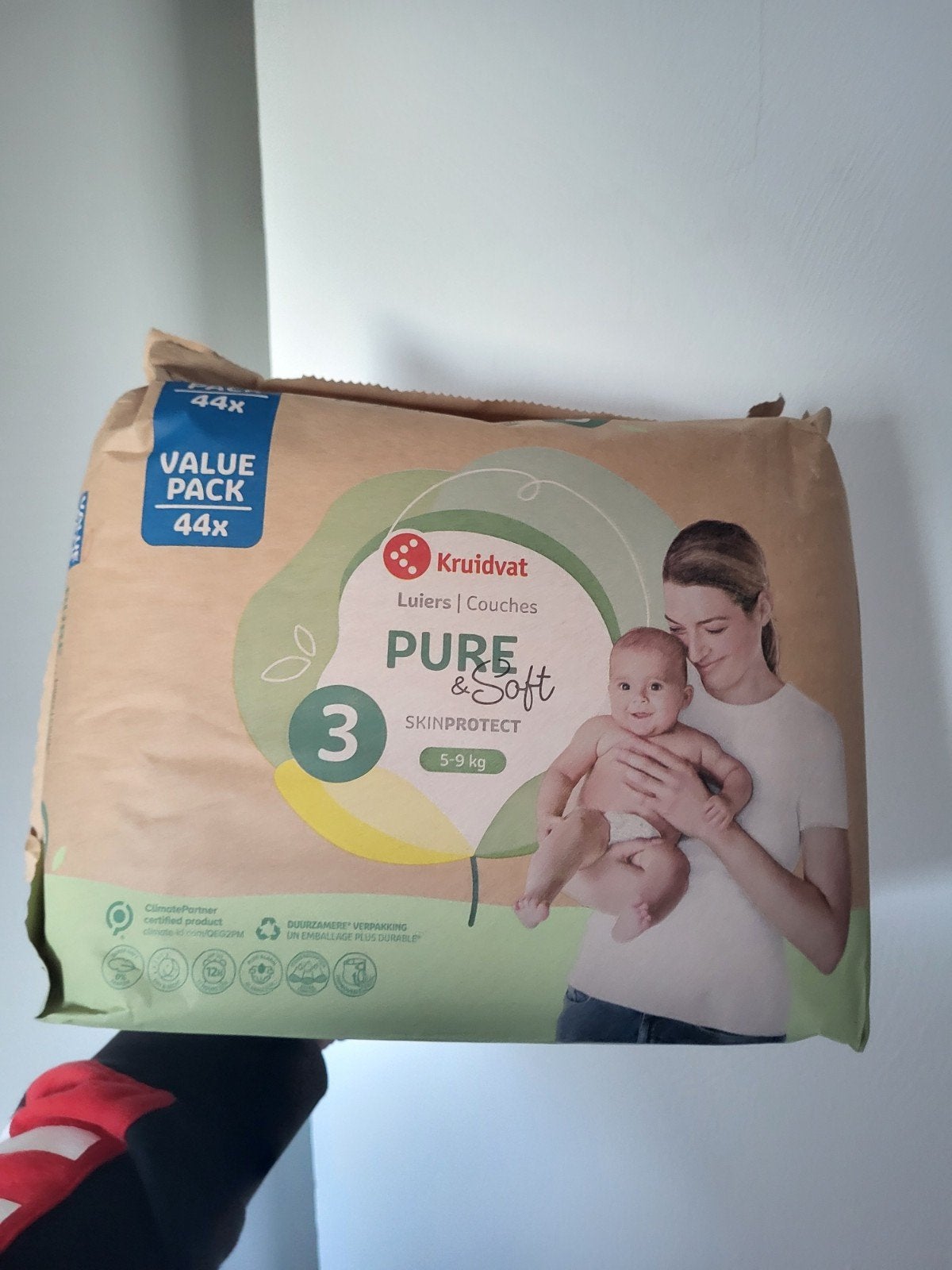 Kruidvat Pure & Soft luiers maat 3 (5-9 kg) - 44 stuks, Ophalen of Verzenden, Nieuw