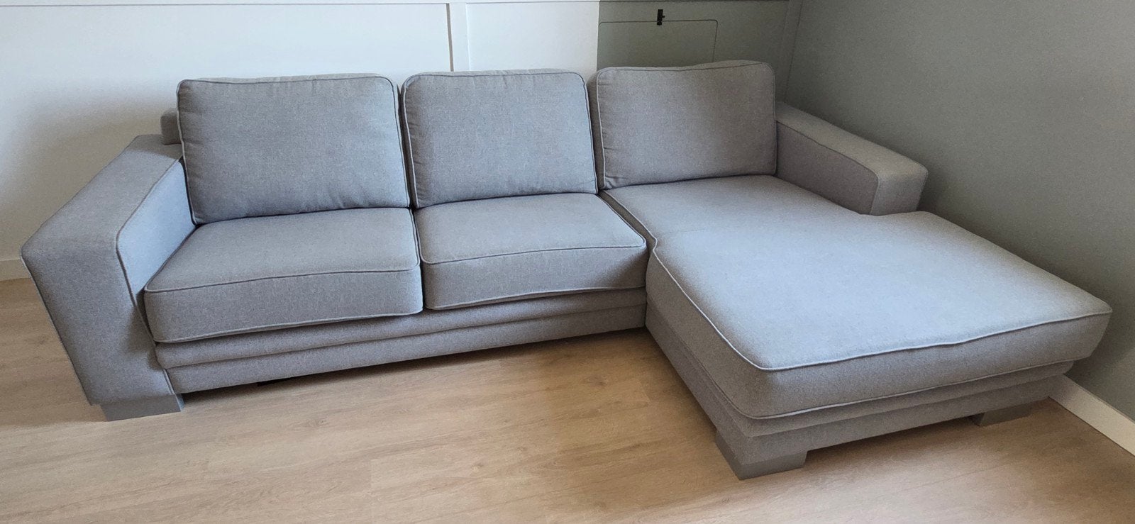 Montel Hoekbank Grijs - Ruime Loungebank (280x99/170cm), Ophalen, 250 tot 300 cm, Gebruikt, Driepersoons
