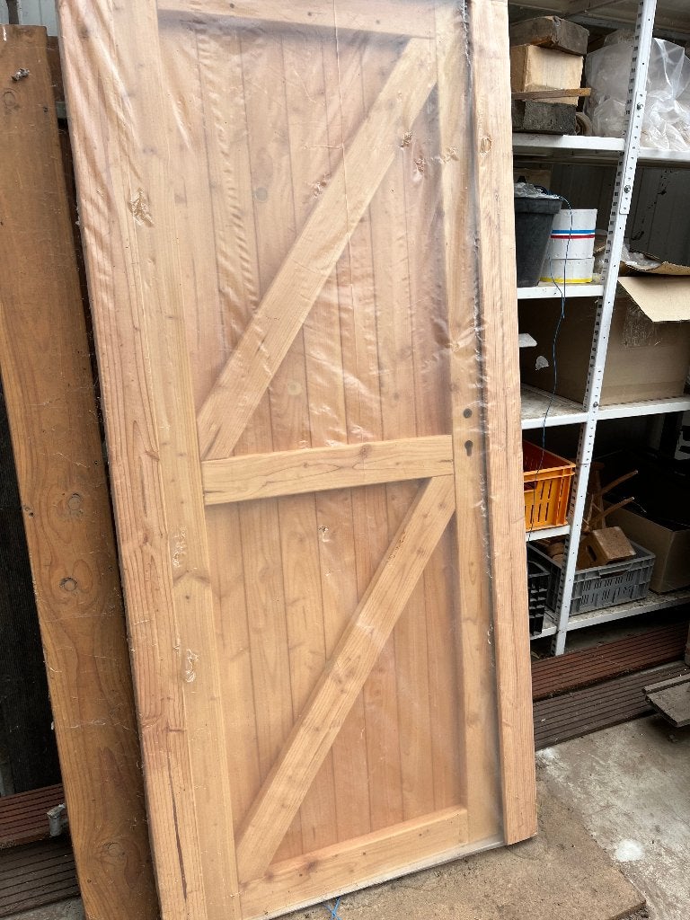 2x Douglas deuren 90x201, Ophalen, 80 tot 100 cm, Overige typen, Zo goed als nieuw