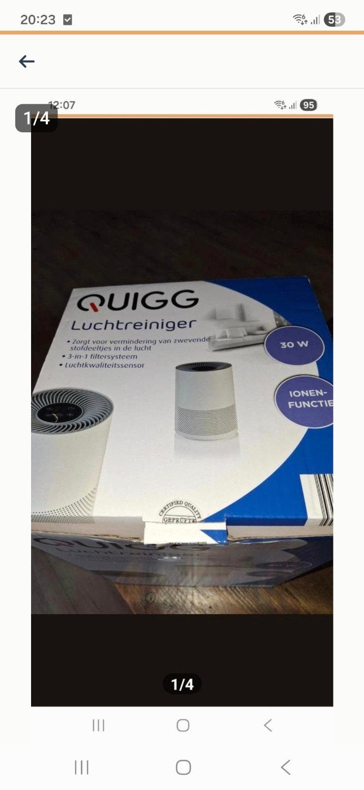 Nieuwe luchtreiniger in doos en originele verpakking, Ophalen of Verzenden, Nieuw, Luchtreiniger