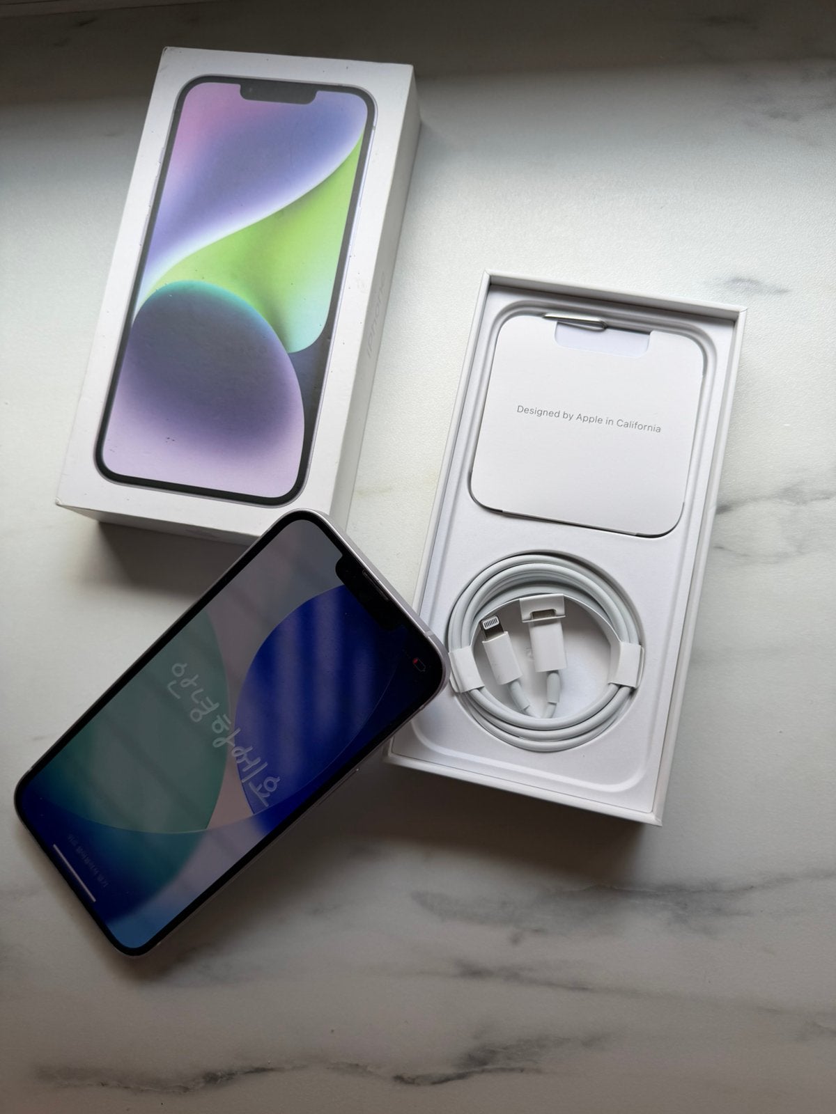Iphone 14, Ophalen, 128 GB, Paars, Zo goed als nieuw