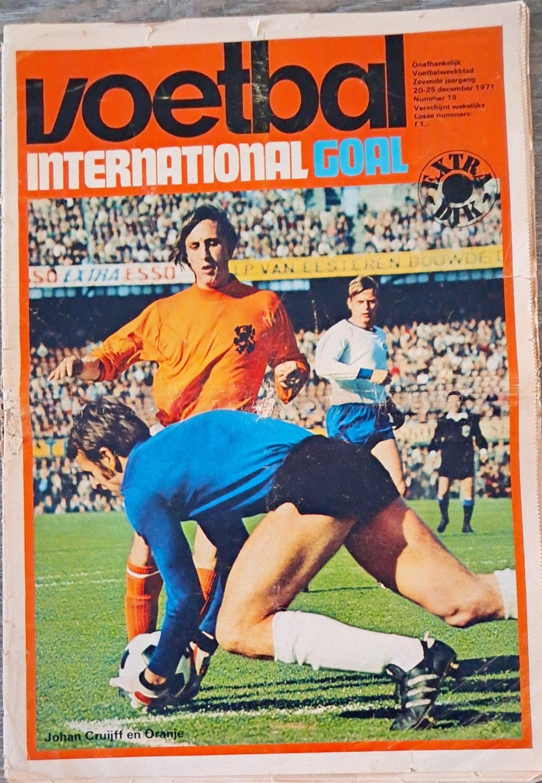 Voetbal International Goal - Johan Cruijff en Oranje (1971), Verzamelen, Sportartikelen en Voetbal, Ophalen of Verzenden, Ajax