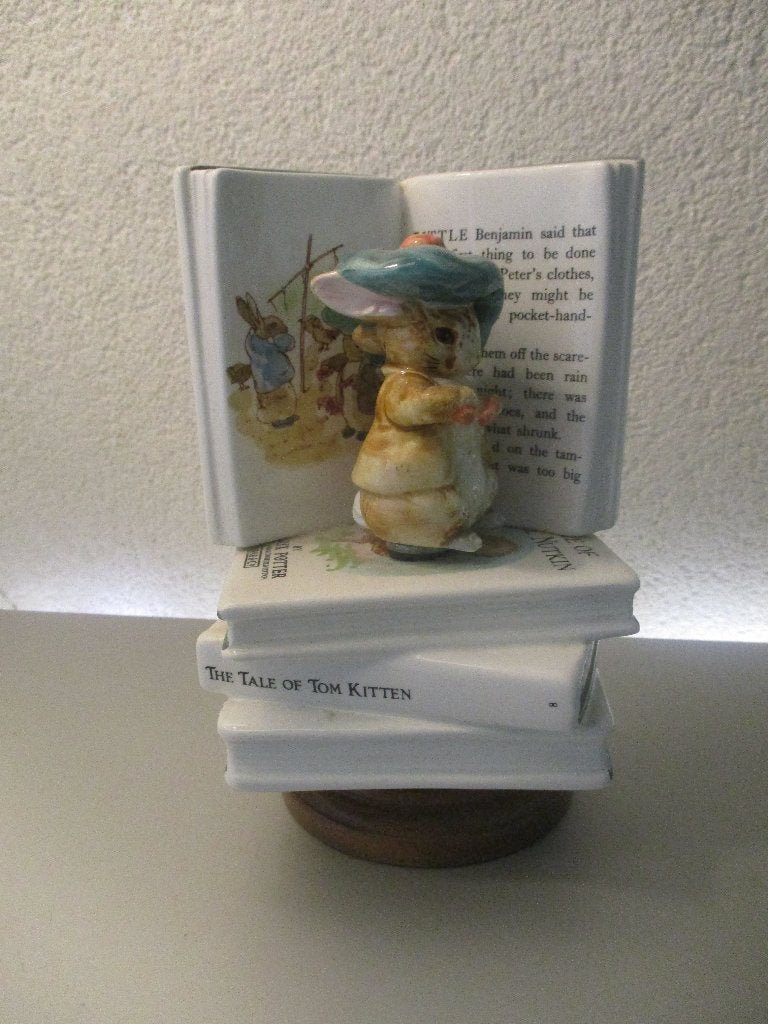 Beatrix Potter  muziekdoosje porselein Bunny Benjamin, Ophalen of Verzenden