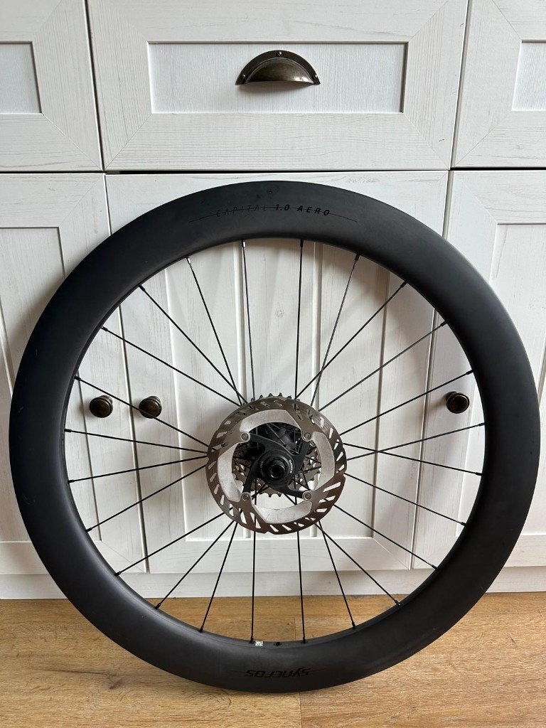 Syncros Capital 1.0 Aero 60mm Carbon Wielset Shimano Body, Gebruikt, Syncros, Racefiets, Carbon
